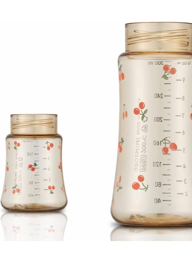 Grosmimi PPSU Baby Bottle, BPA Free (6oz Cherry_Rose Gold) - Image 3