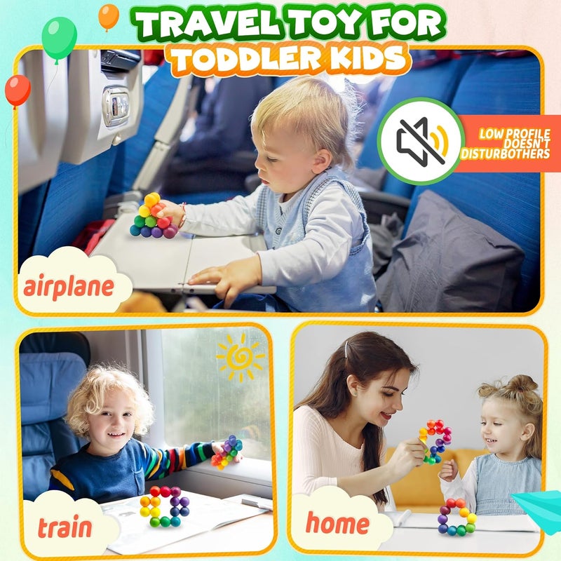 Dr.Kbder Sensory Autism Balls Toy for Toddler Kids, Airplane Travel Toys for Age 3-5 5-7 3-4 4-8 School Fidget Classroom Autistic Calm Down Treasure Prize Box Dementia Activities Easter Basket Stuffers Gifts - Image 3