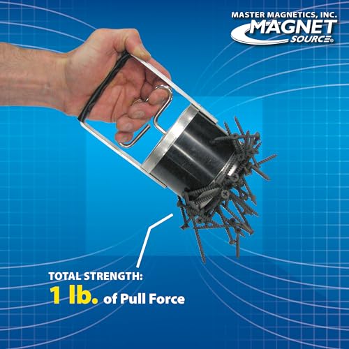 Master Magnetics رافعة أجزاء مغناطيسية خفيفة من ماستر ماغنيتيكس مع إطلاق، بقطر 3.50 إنش، وارتفاع 6.75 إنش بما في ذلك المقبض، سعة 1 باوند، 1 قطعة - Image 5