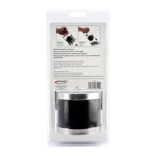 Master Magnetics رافعة أجزاء مغناطيسية خفيفة من ماستر ماغنيتيكس مع إطلاق، بقطر 3.50 إنش، وارتفاع 6.75 إنش بما في ذلك المقبض، سعة 1 باوند، 1 قطعة - Image 3