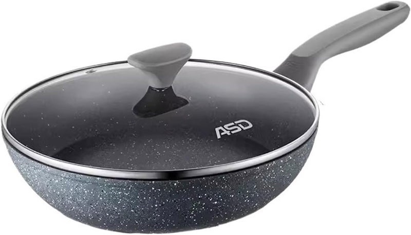 Frying pan Poly Oil Pan Maiyanite Color Household with Lid Non-stick Steak Deep Frying Induction Cooker Gas Stove Can Be Used(28cm) - Image 1