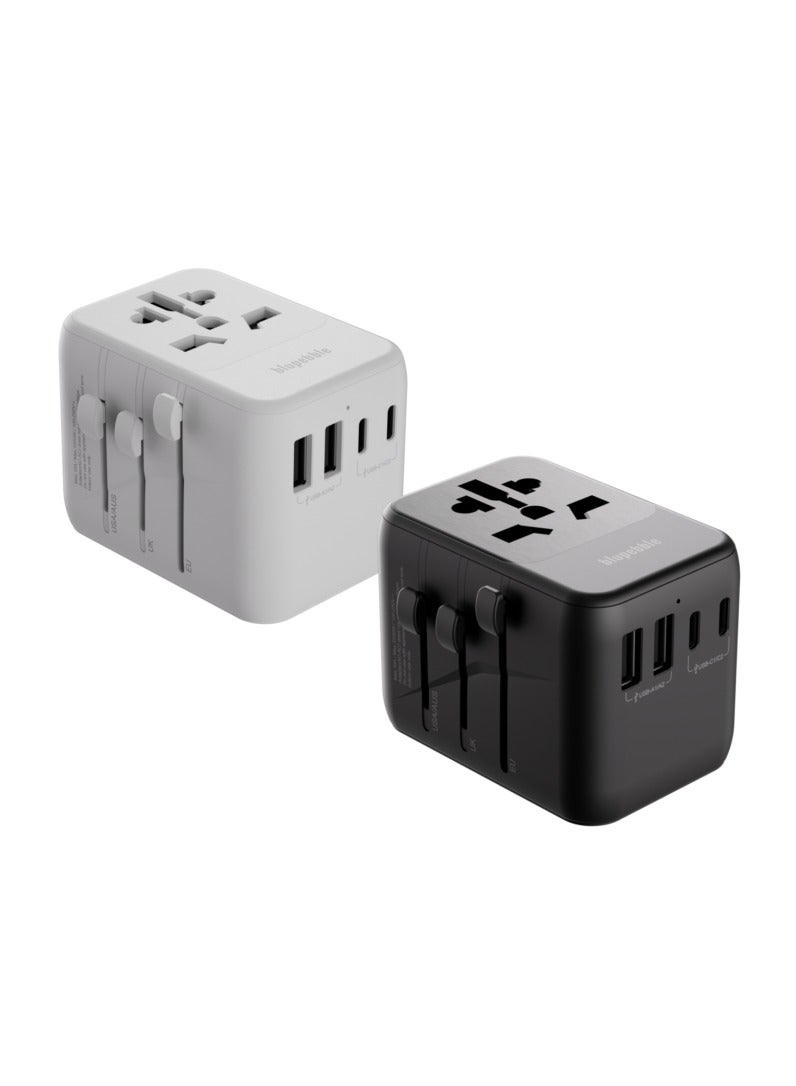 Blupebble Passport 5 World Travel Adapter With Gan Iii Tech 100W  + 3 Usb-C + 2 Usb-A Bp-Tvl005 - Image 2