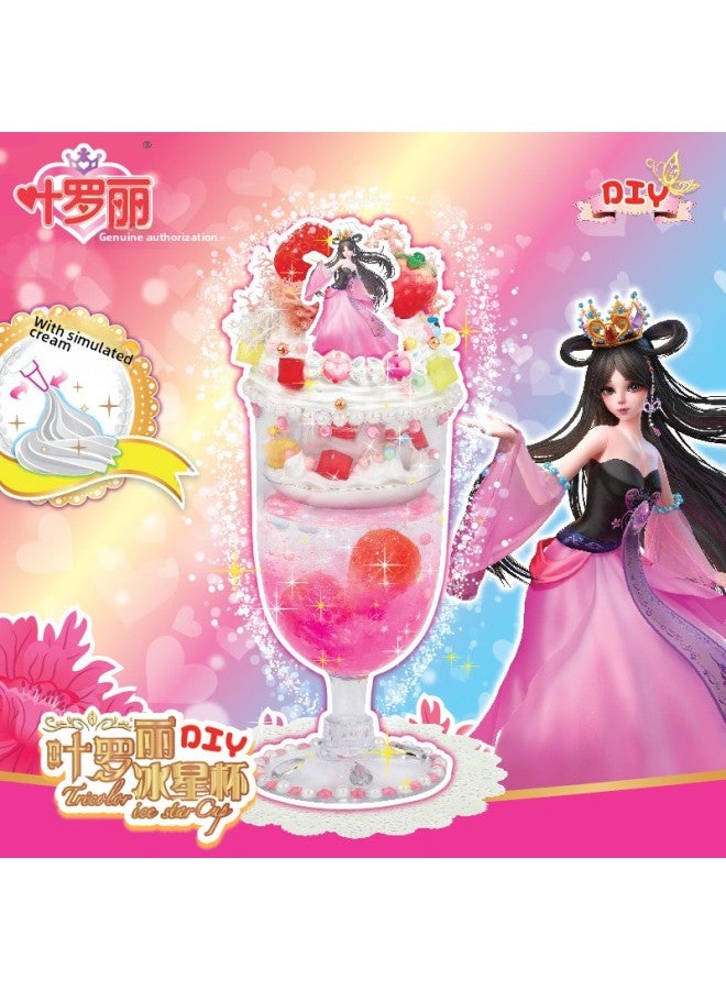 Qibei Workshop Ye Luoli Ice Princess Ice Star Cup Special Drink Cup Handmade Diy Ice Cream Cup Ice Cream Cup-Color:Romantic Luminous Cup-ice Princess  - Image 2