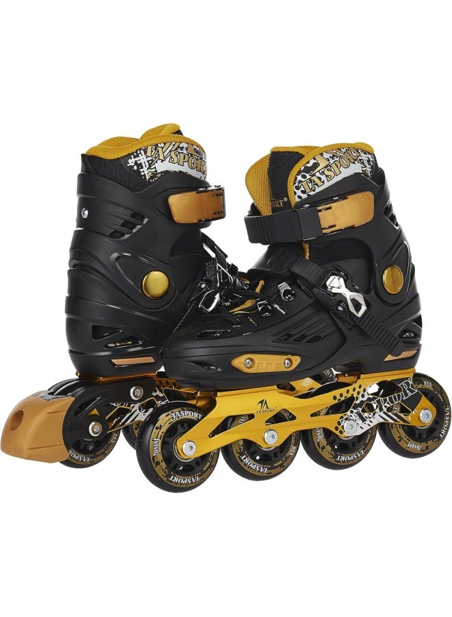 TA SPORT TA Sports Slalom Inline Skate for Kids - Black 32-35 GW-088 - Image 2