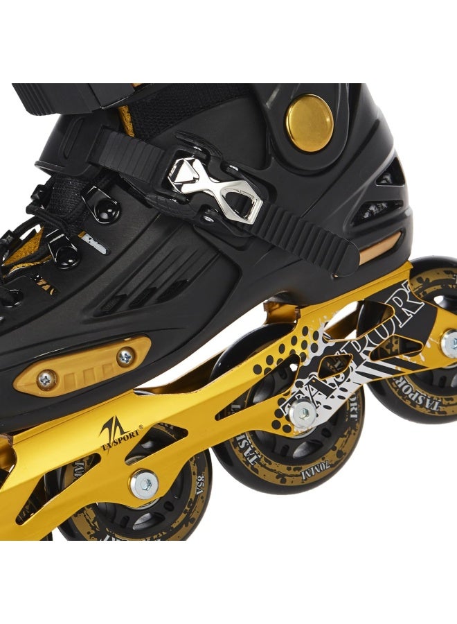TA SPORT TA Sports Slalom Inline Skate for Kids - Black 32-35 GW-088 - Image 3