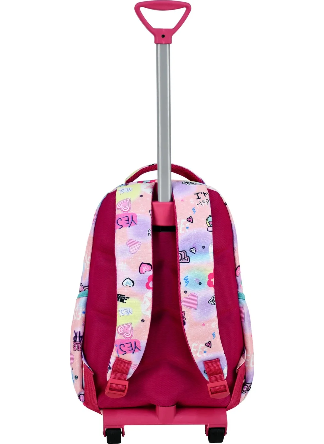 Çantaland 3-Piece School Set with Trolley, Colorful Patterned Primary School Bag + Lunch Box + Pencil Case
