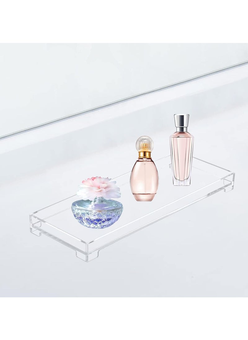 Generic - Vanity Bathroom Tray - Clear Acrylic Rectangle Decorative Catchall Organizer Storage Tray - Image 1