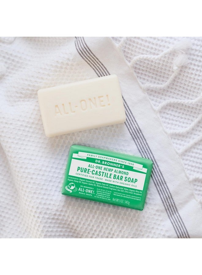 Dr. Bronner's - Pure-Castile Bar Soap (Almond, 5 ounce) - Made with Organic Oils, For Face, Body and Hair, Gentle and Moisturizing, Biodegradable, Vegan, Cruelty-free, Non-GMO - Image 2