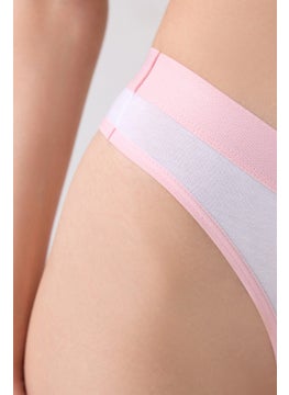 COTTONHILL White Cotton Rubber Detailed Adjustable Strap Women's Bra Set  - Image 5