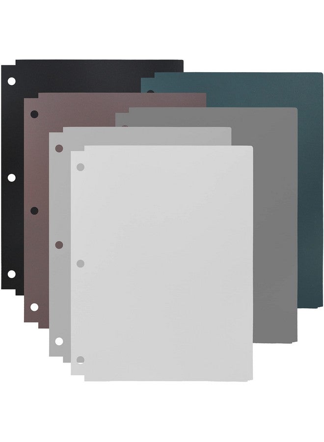 يانج إيفر 6 قطع من المجلدات البلاستيكية الثقيلة ذات الجيبين وفواصل الموثق مع جيب 3 فتحات لكمة المجلدات مع مجلدات الموثق الشقوق - Image 1