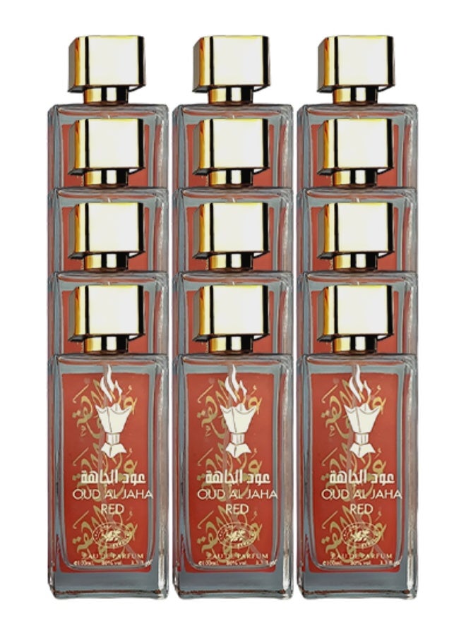 Rehana 12 Pieces Oud Al Jaha Red Perfume For Women 100ml EDP - Image 1