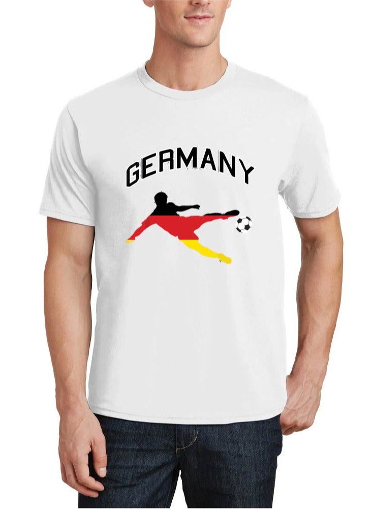 PRINTSHOP4ME Germany Unisex Adult T-Shirt - Short Sleeve Round Neck Cotton Tshirt for Men and Women - Soft and Comfortable - Gift for Football Fans - Image 1