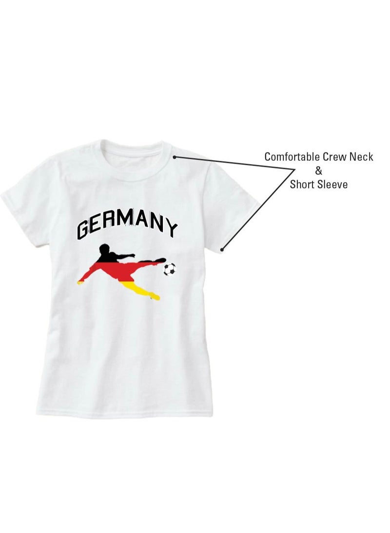 PRINTSHOP4ME Germany Unisex Adult T-Shirt - Short Sleeve Round Neck Cotton Tshirt for Men and Women - Soft and Comfortable - Gift for Football Fans - Image 5