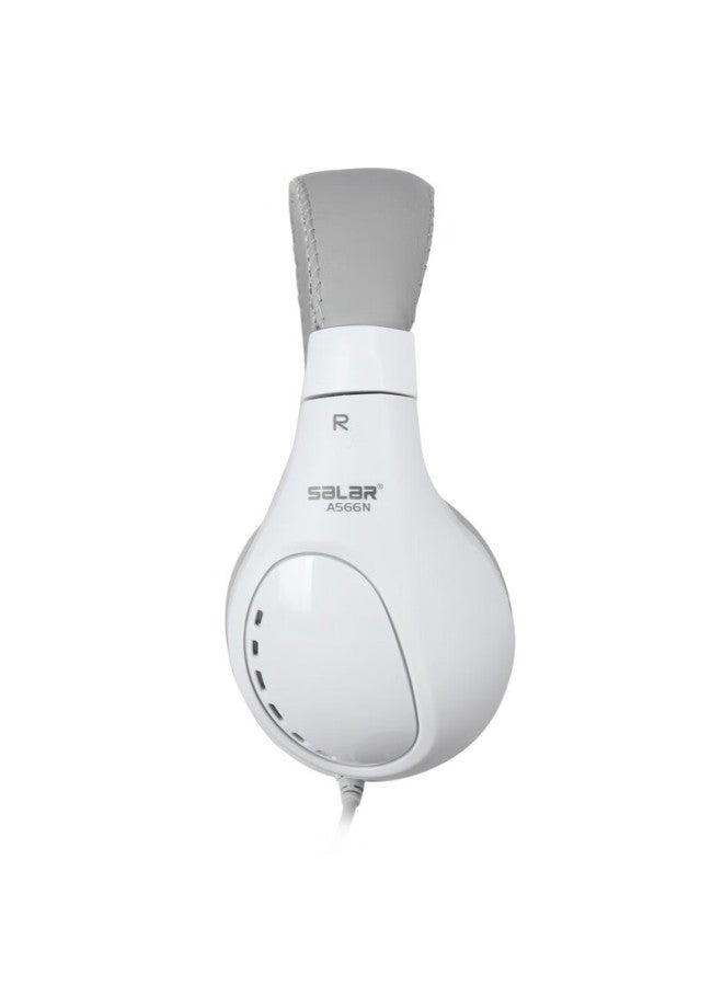 salar Shenglai A566n Headphones For English Listening And Speaking Exams, Online Cl, High School Entrance Exam, Human-machine Dialogue With Microphone, 3.5mm Plug For Laptop, White Single Plug - Image 5