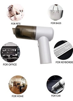 Digipace Handheld Vacuum Cleaner, USB Rechargeable with brush, Portable Mini Cleaner for Car and Home, White  - Image 3
