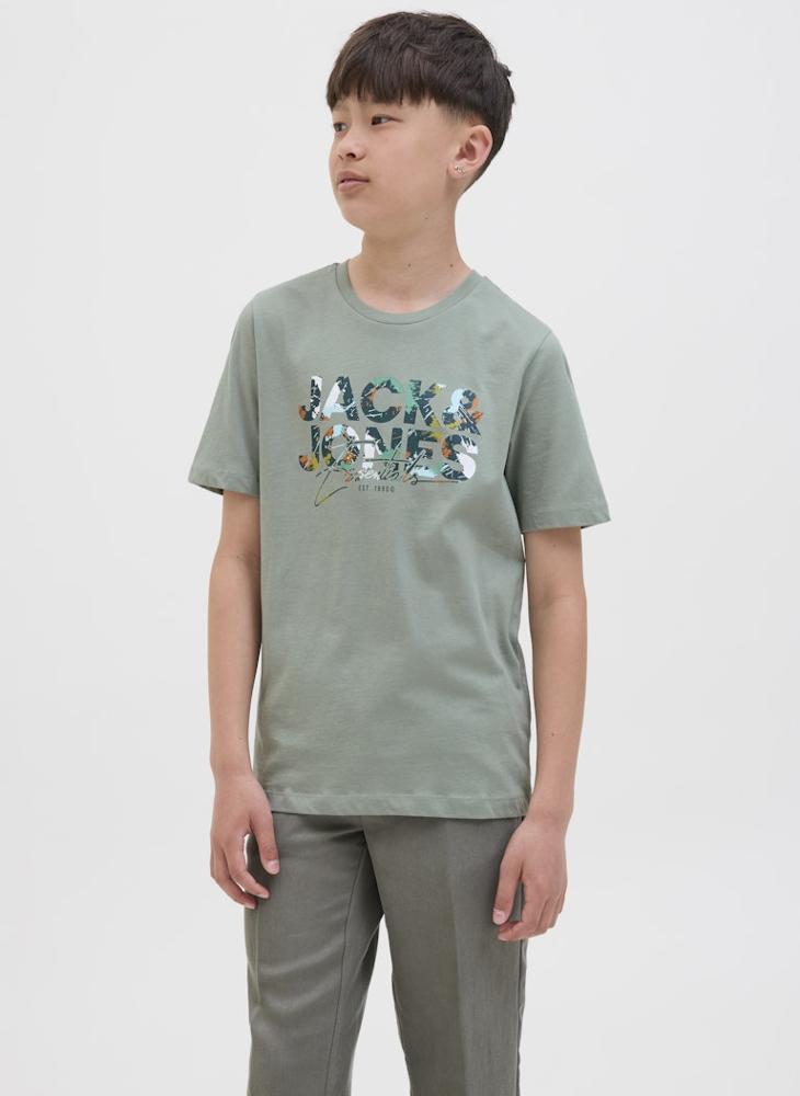 Jack & Jones Junior Kids Jjgeplas Crew Neck T-Shirt - Image 1