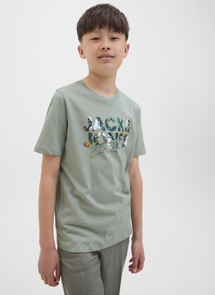 Jack & Jones Junior Kids Jjgeplas Crew Neck T-Shirt - Image 3