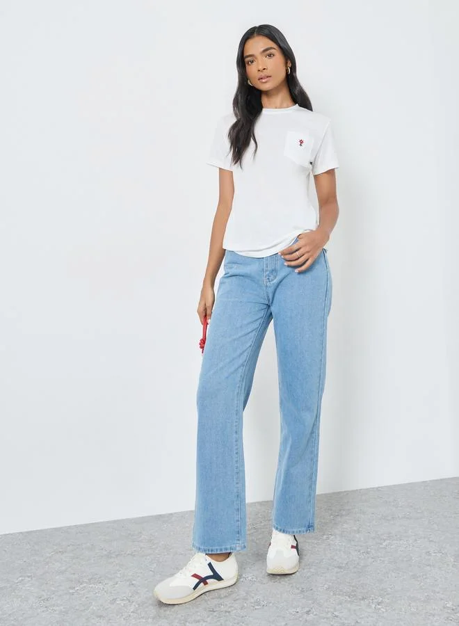 Take Two Take Two Embroidered Detail Regular Fit T-Shirt