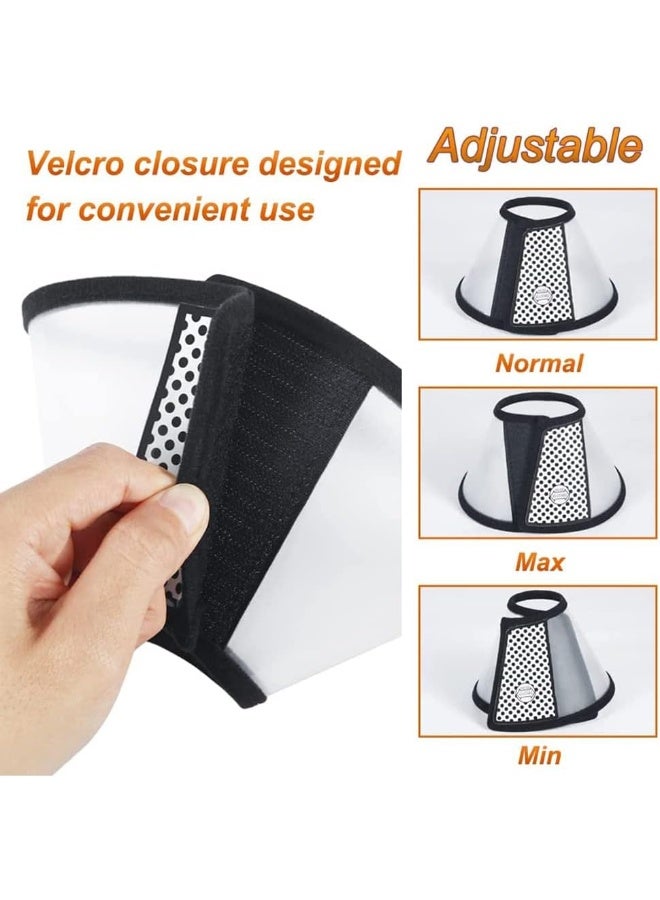NeoStyle Cat and Dog Cone Collar, Adjustable Recovery Pet Cone, Plastic Elizabethan Collar Protects Wound Healing Practical Dog Cone, Pet Cone for Small, Medium Dogs - Image 3