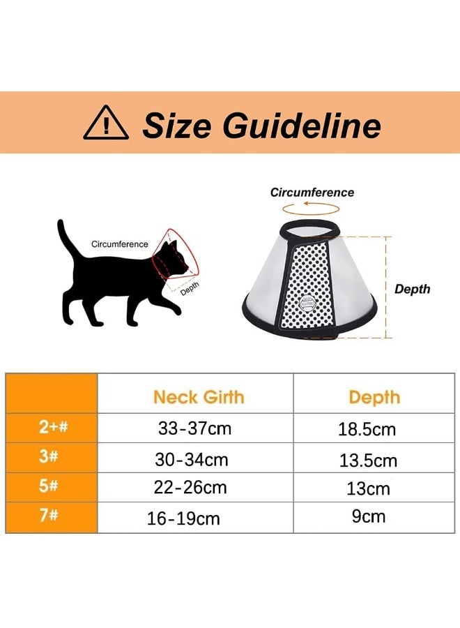 NeoStyle Cat and Dog Cone Collar, Adjustable Recovery Pet Cone, Plastic Elizabethan Collar Protects Wound Healing Practical Dog Cone, Pet Cone for Small, Medium Dogs - Image 2
