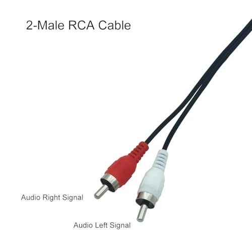 ZHLATECK RCA Stereo Audio Cable, 3FT 2-RCA Male to 2-RCA Male Cable Compatible for Amplifier Speaker VHS VCR DVD 2-Pack - Image 2