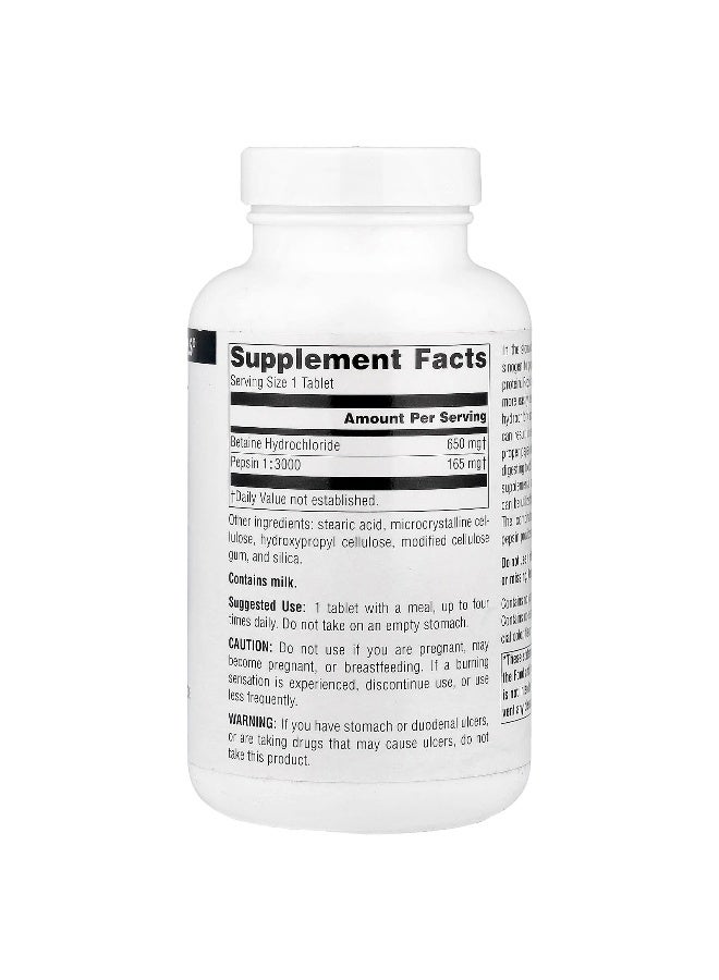 Source Naturals Source Naturals, Betaine HCl, 650 mg, 180 Tablets  - Image 2