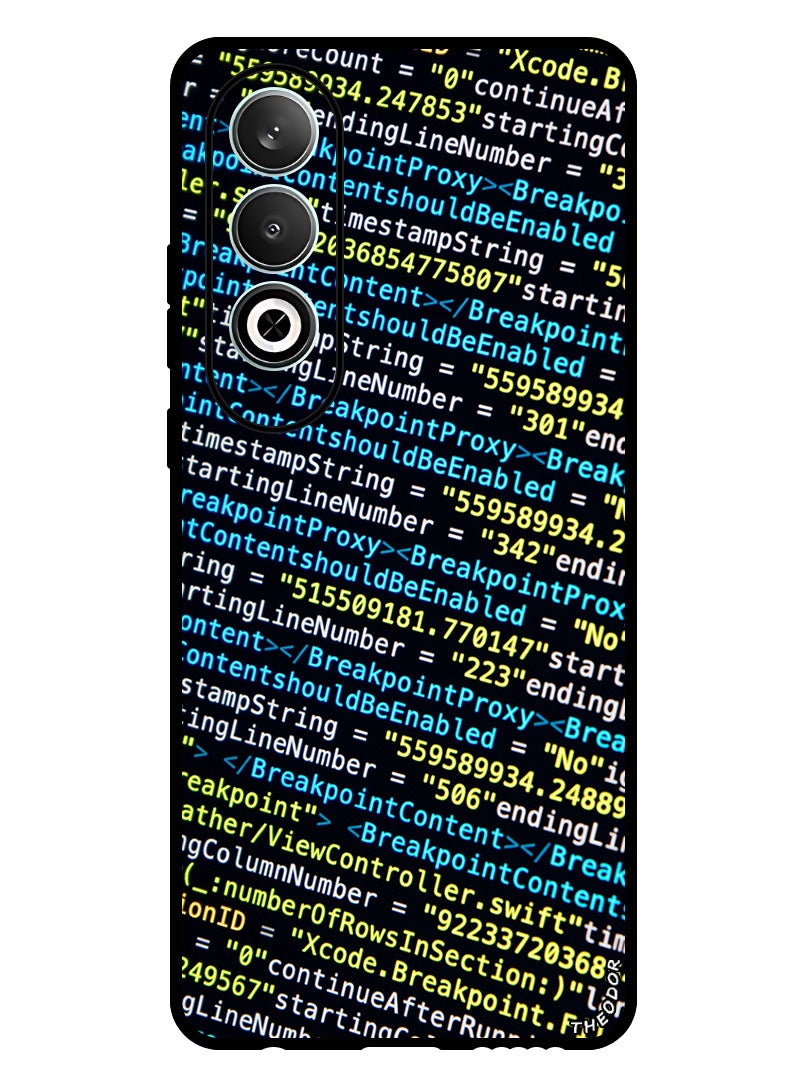 Theodor Protective Case Anti Scratch Shock Proof Bumper Cover For OnePlus Nord CE 4 code_symbols_programming - Image 1