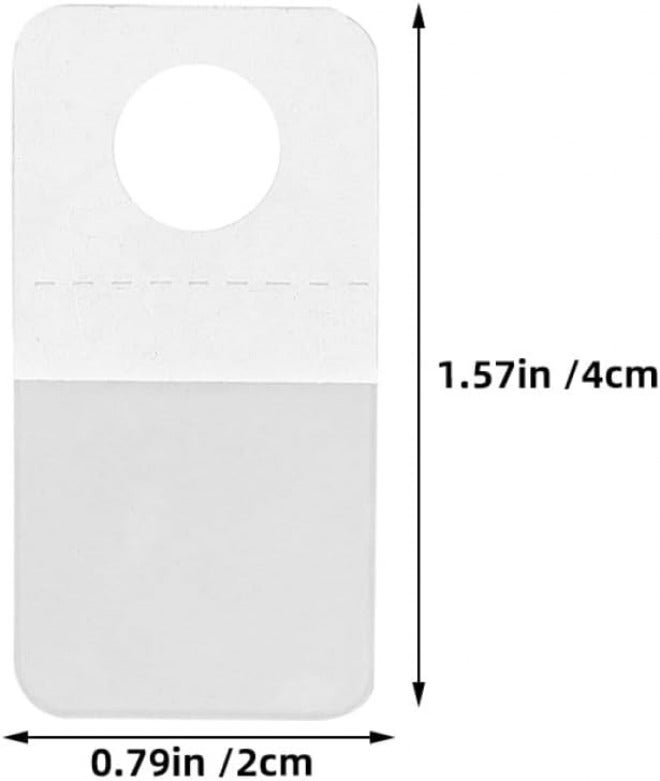 250pcs Transparent Self Adhesive Hanging Tabs with Airplane Clear Sticky Hooks for Wall Hanging Space-Saving Retail Display and Home Organization - Image 2