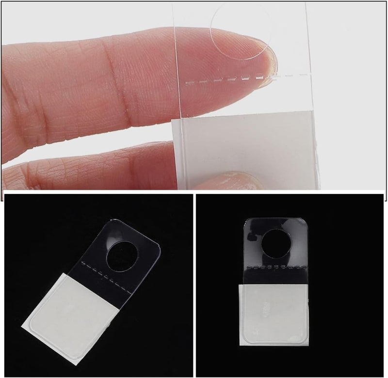 250pcs Transparent Self Adhesive Hanging Tabs with Airplane Clear Sticky Hooks for Wall Hanging Space-Saving Retail Display and Home Organization - Image 4