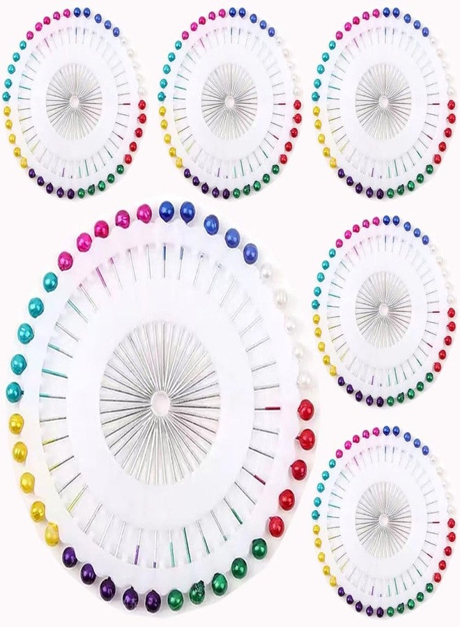 nanaxagly 240 Pcs Decorative Round Colored Faux Pearl Heads Straight Pins, for Jewelry DIY Sewing Fabric Silk Crafts Making Wedding Decorations - Image 1