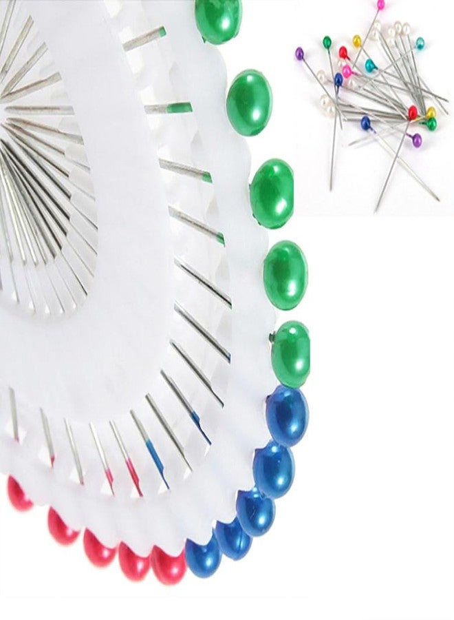 nanaxagly 240 Pcs Decorative Round Colored Faux Pearl Heads Straight Pins, for Jewelry DIY Sewing Fabric Silk Crafts Making Wedding Decorations - Image 2