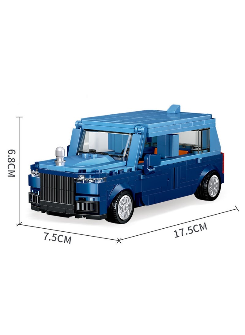306pcs Blue Car Model Set Building Blocks Creative Diy Simulation Collection Building Assembly Toys Children'S Gift  - Image 2