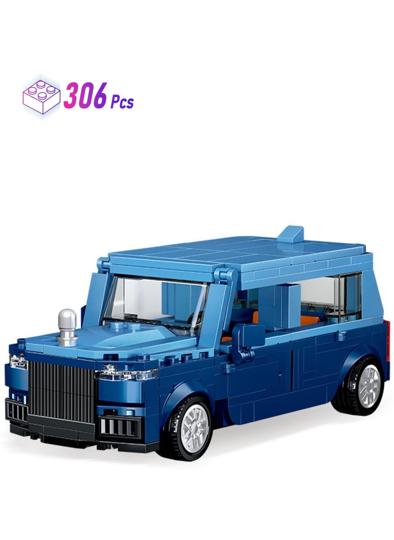 306pcs Blue Car Model Set Building Blocks Creative Diy Simulation Collection Building Assembly Toys Children'S Gift  - Image 1