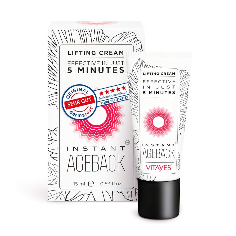 Vitayes VITAYES Instant Ageback Lifting Cream Dark Circle Bags Under Eye Remover Anti Wrinkle and Fine Lines Face Lift Cream 052 Oz