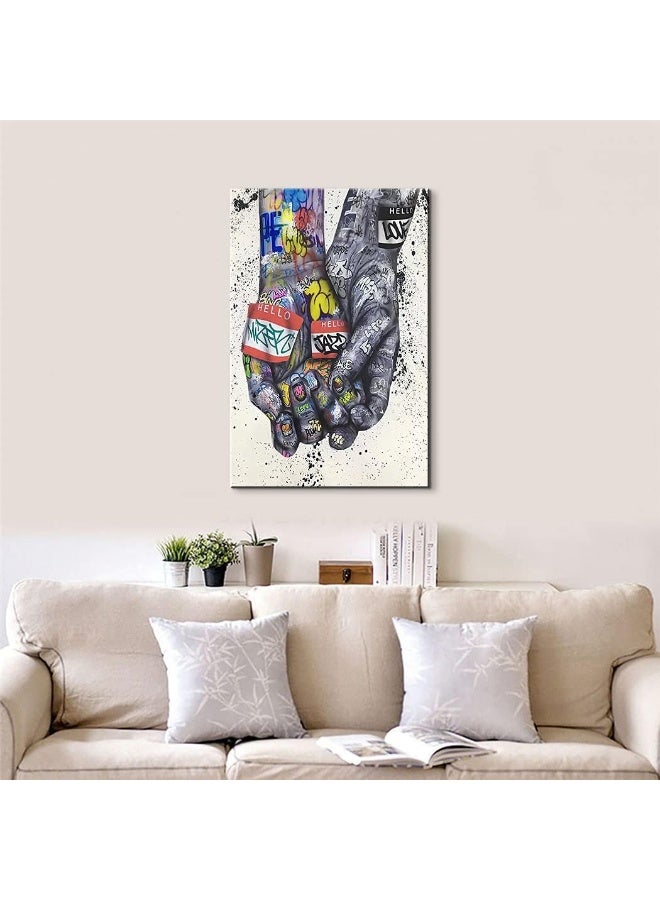 Mistyefly Graffiti Wall Art Graffiti Art Wall Decor Colorful Paintings for Wall Graffiti Wall Decor Graffiti Decor Wall Street Art Graffiti Canvas Wall Art Love Bedroom for Living Room Decor (24''Hx36''W) - Image 4