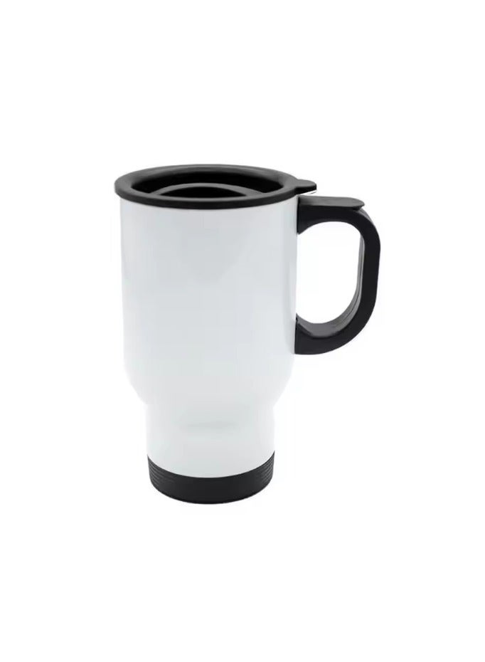 Kalon 2Set Travel Car Mug with Lid Tumbler  Sublimation Double Wall Vacuum Insulated Water Bottle Car steel coffee mugs with handle 450ml for Heat Press Printing  - Image 2