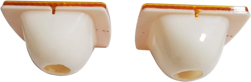 KYYET Compatible with 1987-1995 Jeep Wrangler YJ Driver Passenger Side Turn Signal Side Marker Light Lens Housing Replace for 56001378, CH2520111 ;(Amber Lens) - Image 2