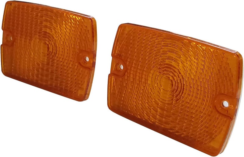 KYYET Compatible with 1987-1995 Jeep Wrangler YJ Driver Passenger Side Turn Signal Side Marker Light Lens Housing Replace for 56001378, CH2520111 ;(Amber Lens) - Image 3