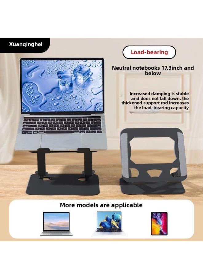 Generic - Product Computer Bracket Notebook Bracket Carbon Steel Frame Standing Height Radiator Easy To Fold And Lift-Color:(black Iron Gray) Small Long High-count Stand For Tablets And Ipads - Image 1