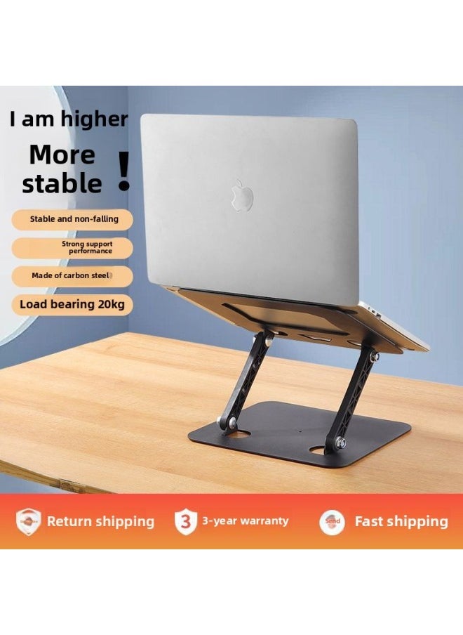 Generic - Product Computer Bracket Notebook Bracket Carbon Steel Frame Standing Height Radiator Easy To Fold And Lift-Color:(black Iron Gray) Small Long High-count Stand For Tablets And Ipads - Image 1