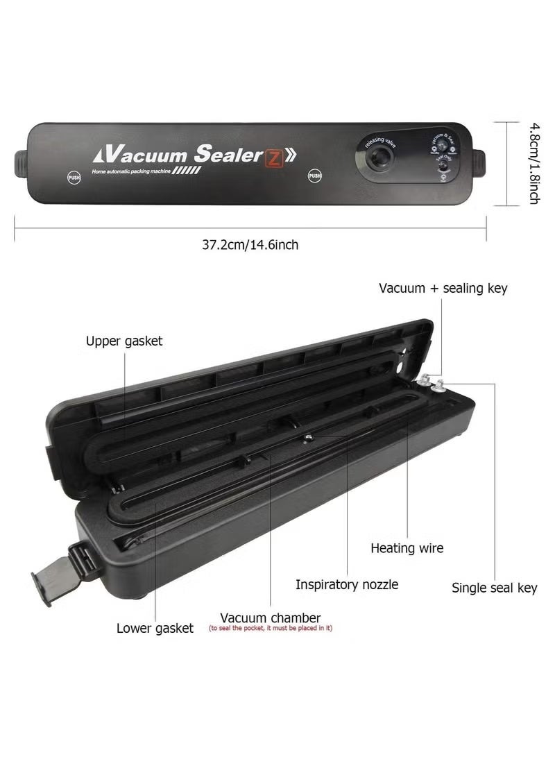 ال سي جهاز تفريغ الهواء الأوتوماتيكي بلمسة واحدة مع أكياس تفريغ – أسود - Image 3