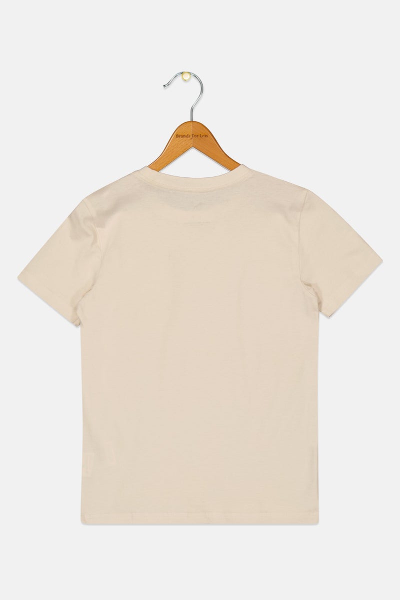 PUMA Kids Boy Sportswear Fit Short Sleeve Outdoor T-Shirt, Beige - Image 3