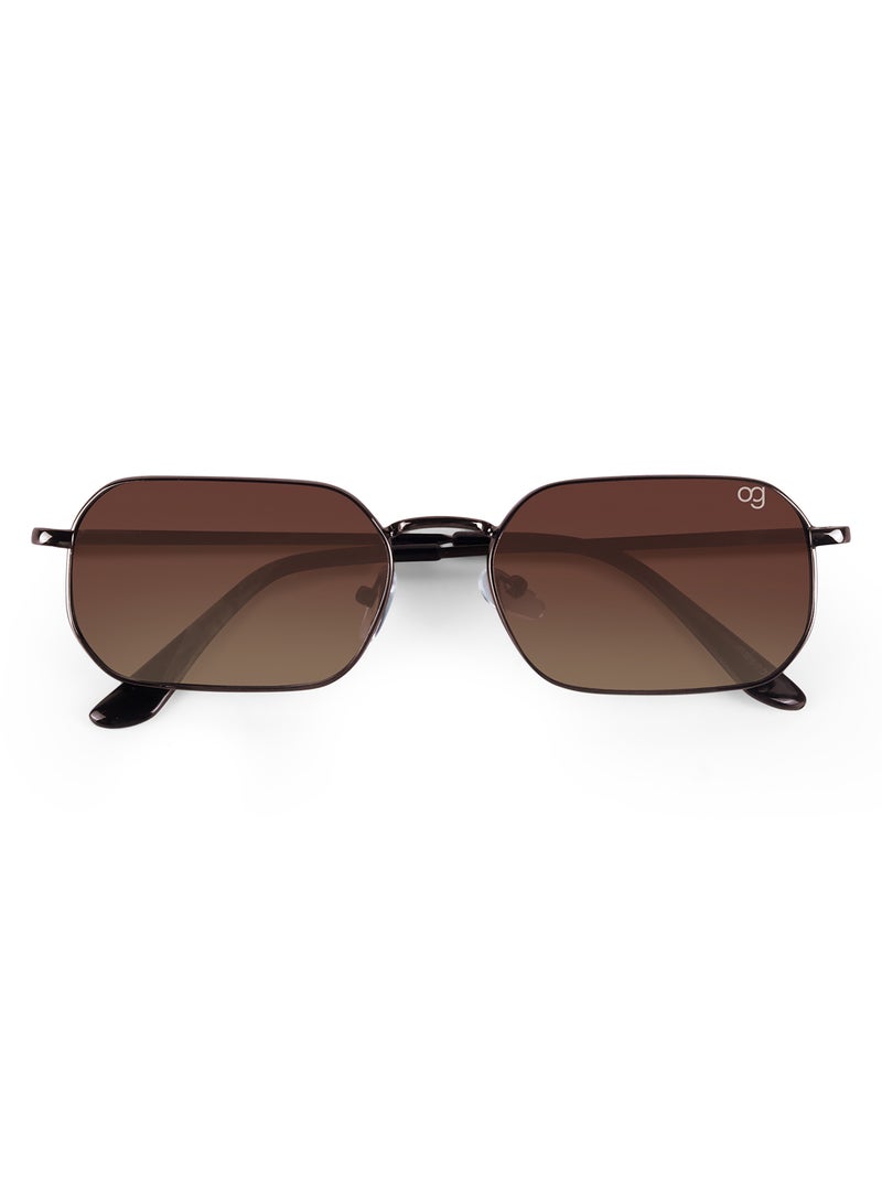 Woggles Altair Brown Hexagonal Sunglasses  - Image 4