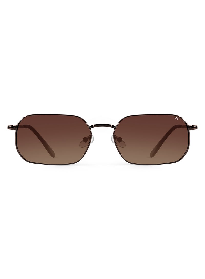 Woggles Altair Brown Hexagonal Sunglasses  - Image 3