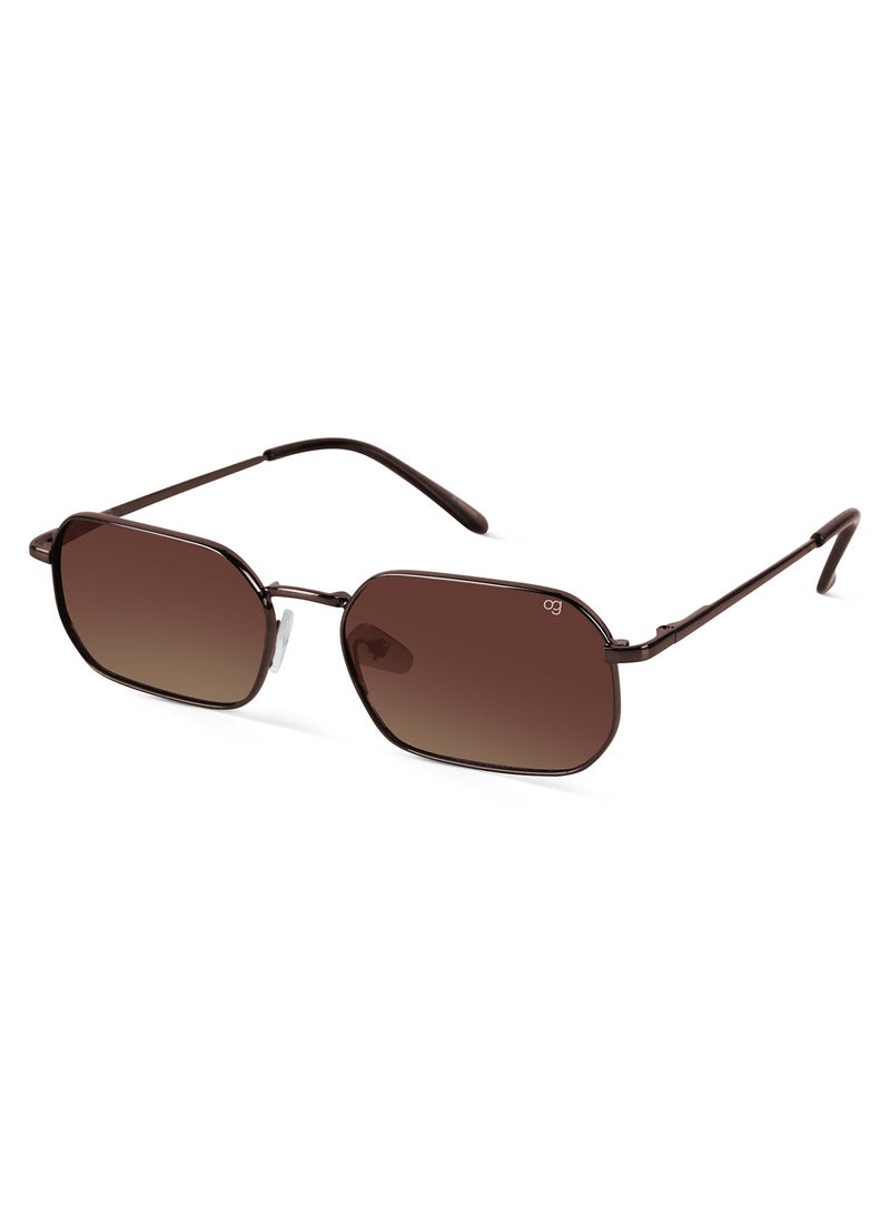 Woggles Altair Brown Hexagonal Sunglasses  - Image 1