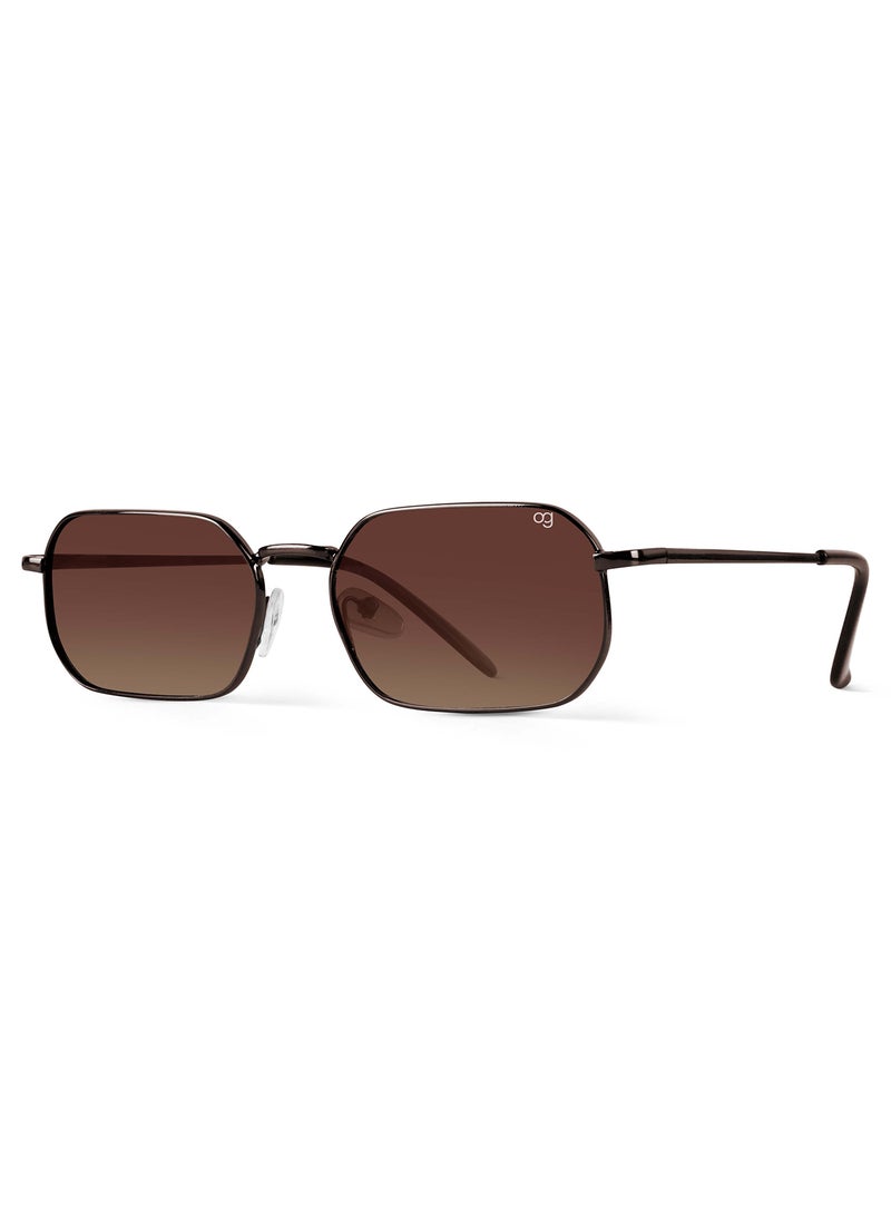 Woggles Altair Brown Hexagonal Sunglasses  - Image 5