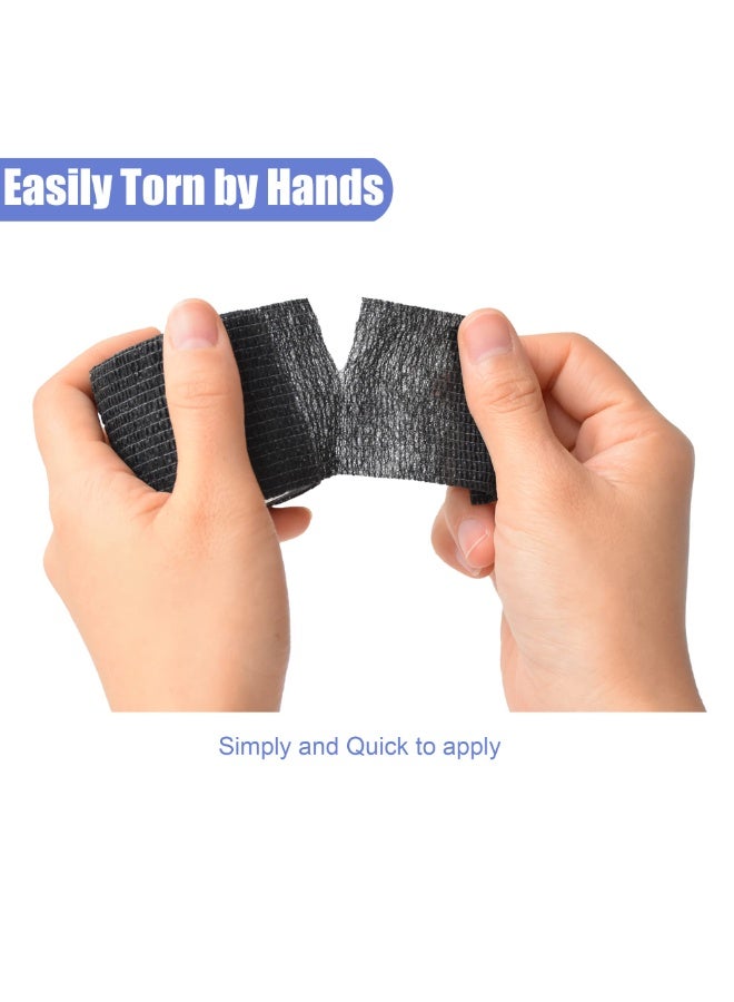 6 Pack Bandage（5cm*4.5m）, Elastic Sports, Sports Bandage, Veterinary Wrap, Suitable For Sports, Wrist, Ankle (Black) - Image 4