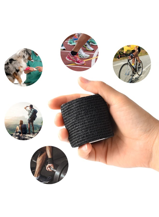 6 Pack Bandage（5cm*4.5m）, Elastic Sports, Sports Bandage, Veterinary Wrap, Suitable For Sports, Wrist, Ankle (Black) - Image 5