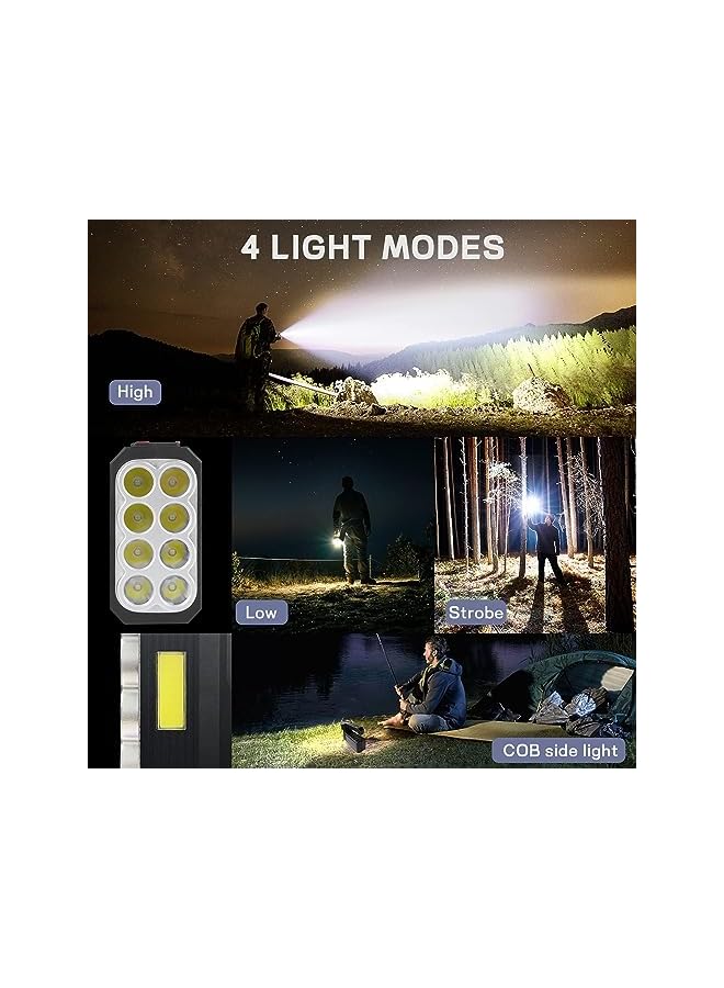 PROMASS Multi-Functional Emergency LED Light with COB Handheld Sidelight, High Lumens 3 Modes Searchlight USB/Solar Charging, Portable Battery Operated Spotlight Waterproof for Indoor Outdoor - Image 4