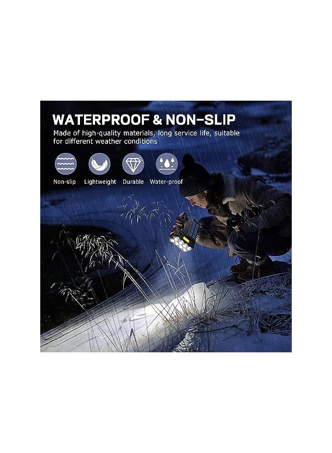 PROMASS Multi-Functional Emergency LED Light with COB Handheld Sidelight, High Lumens 3 Modes Searchlight USB/Solar Charging, Portable Battery Operated Spotlight Waterproof for Indoor Outdoor - Image 5